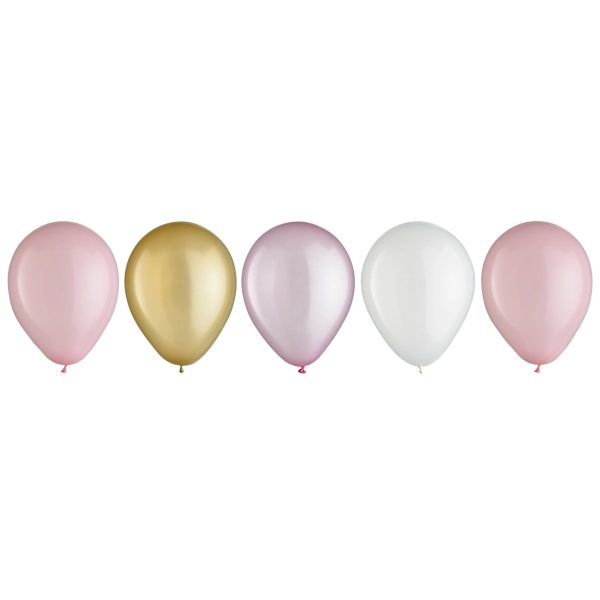 15 Pack11" Latex Balloons Assortment Pastel Pink Jacks Dollar