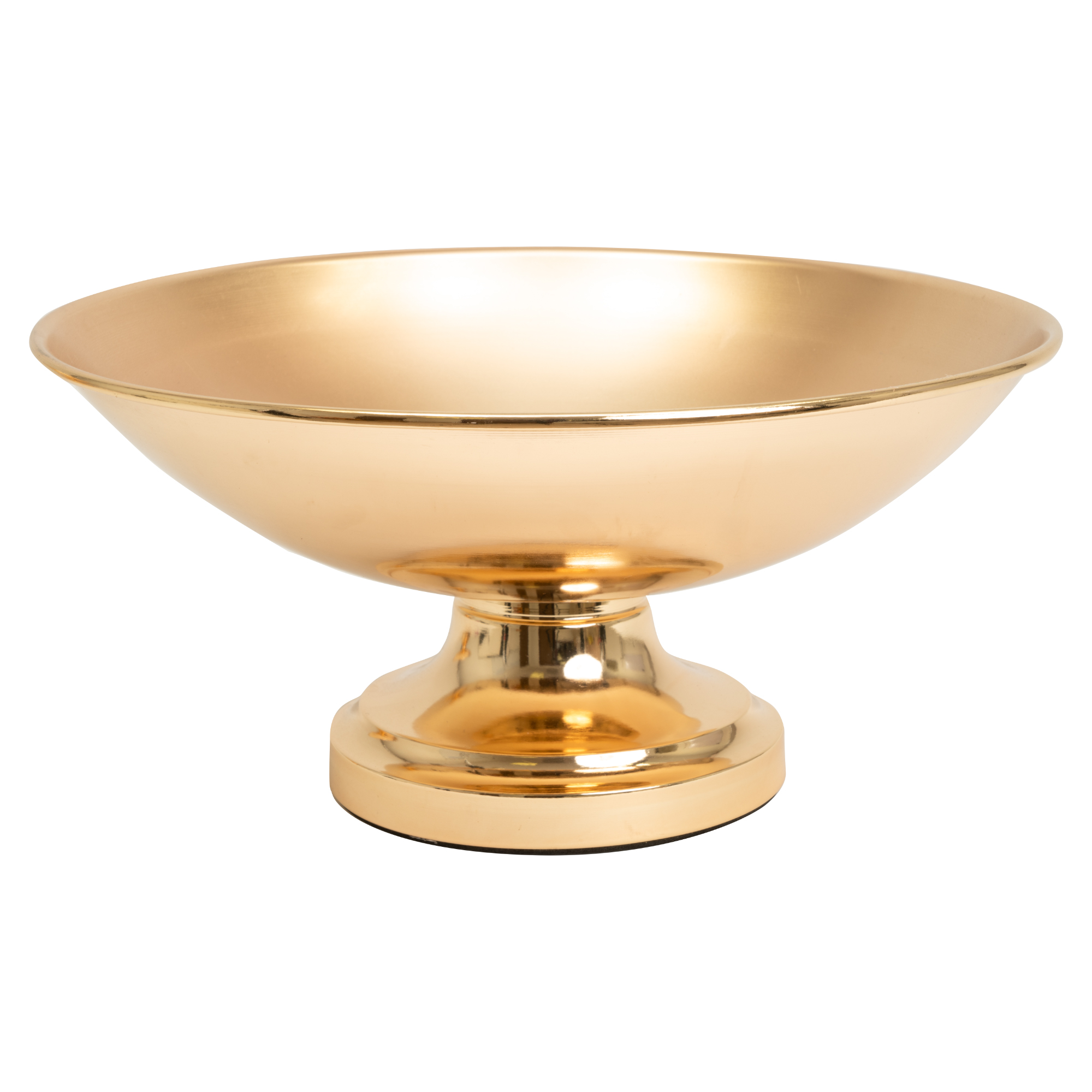 Metal Pedestal Flower Bowl 14" Gold Jacks Dollar