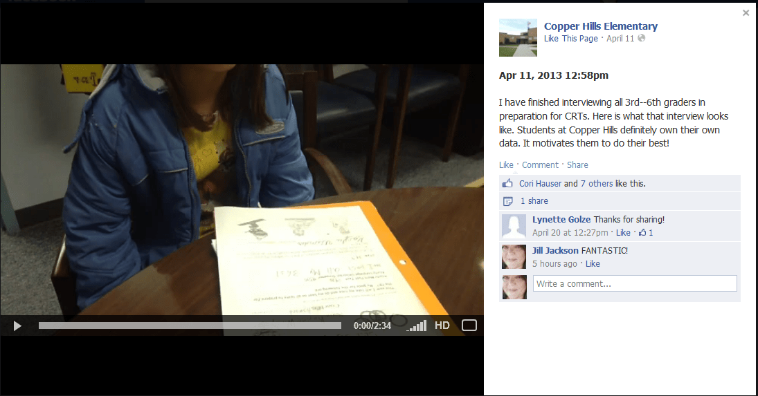 Copper Hills Elementary Kids Truly Track Their Personal Data WOW