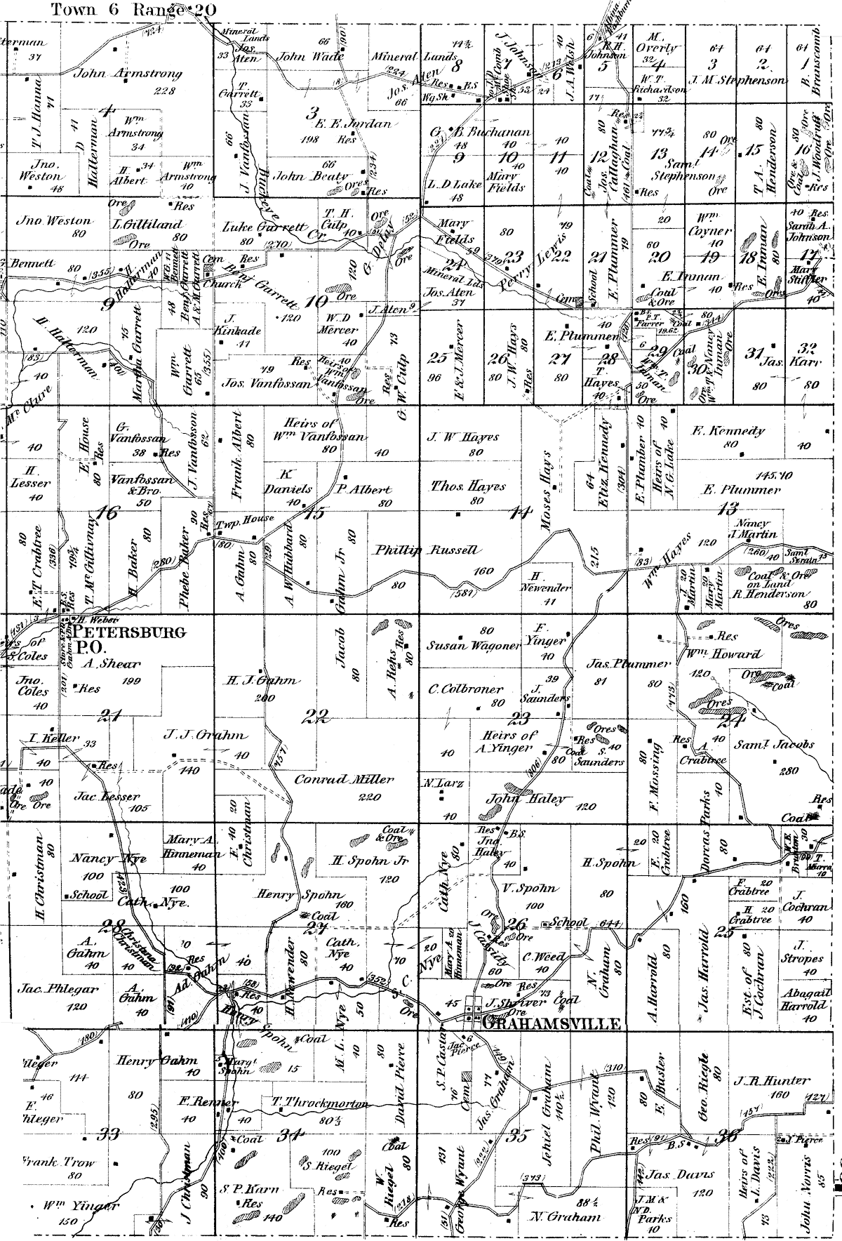 1875 Jackson County Ohio Township Maps