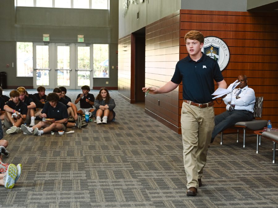 FCA Speaker Talks to Students About Their Identity in Christ Jackson