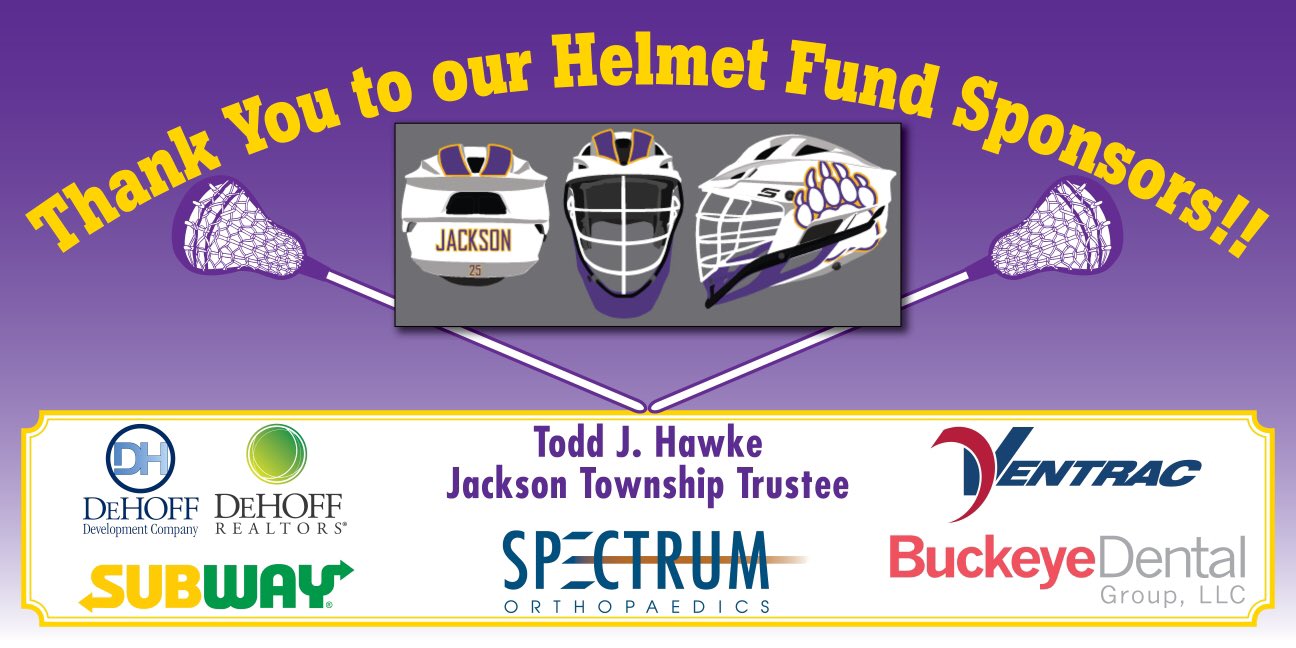 Jackson Lacrosse says “Thank You” to our Helmet Fund Sponsors Jackson