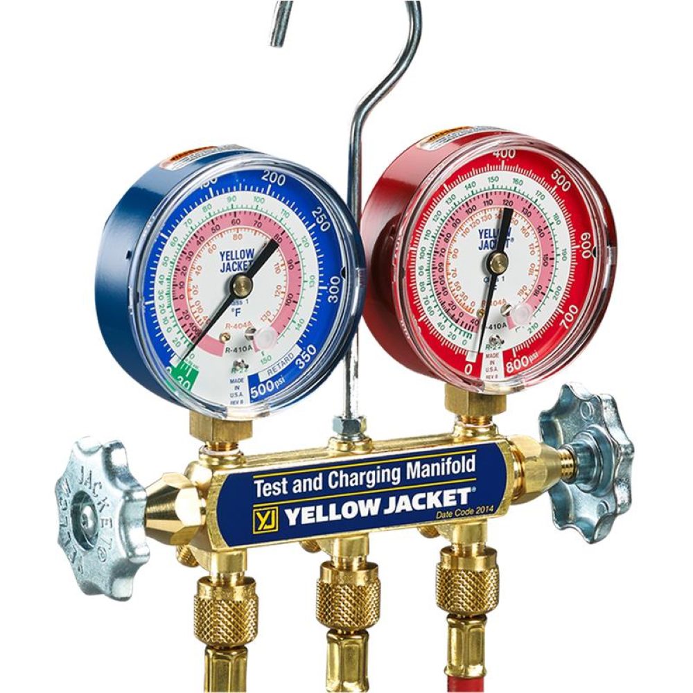 Yellow Jacket 42021 2Valve Mechanical Manifold Gauge Set