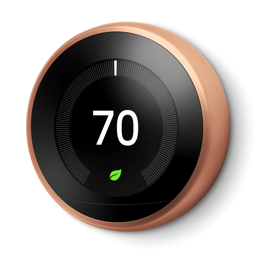 Google Nest T3021US Learning Thermostat in Copper