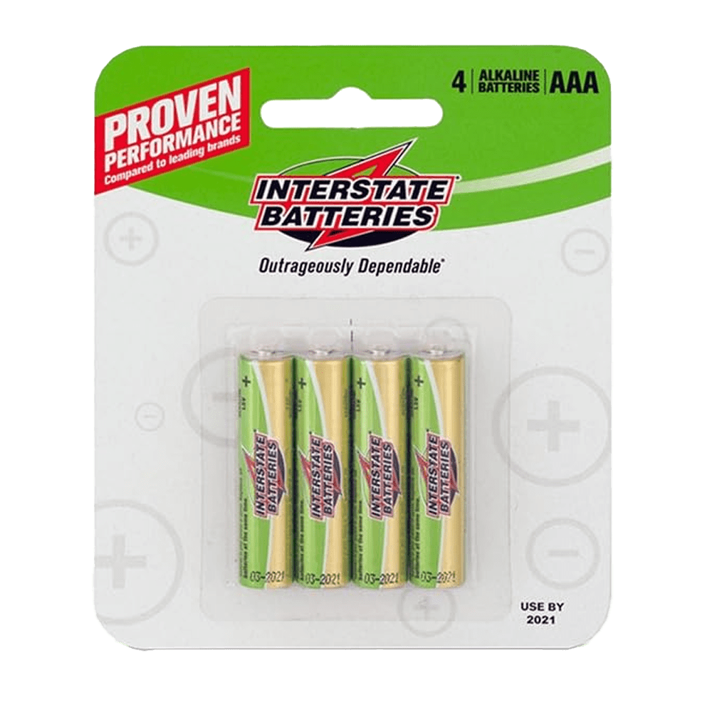 Interstate Batteries 1.5V Triple AAA Alkaline Batteries, 4 Pack