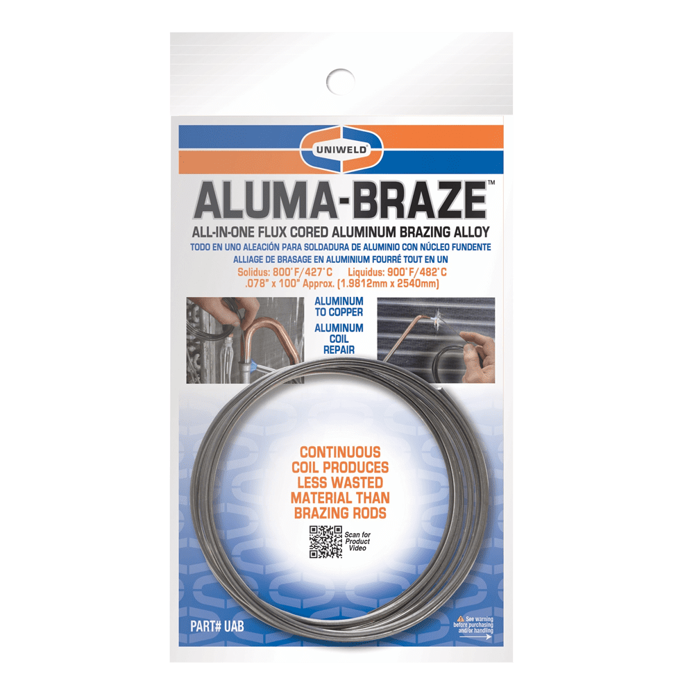 Uniweld UAB AlumaBraze AllInOne Flux Cored Aluminum Brazing Alloy