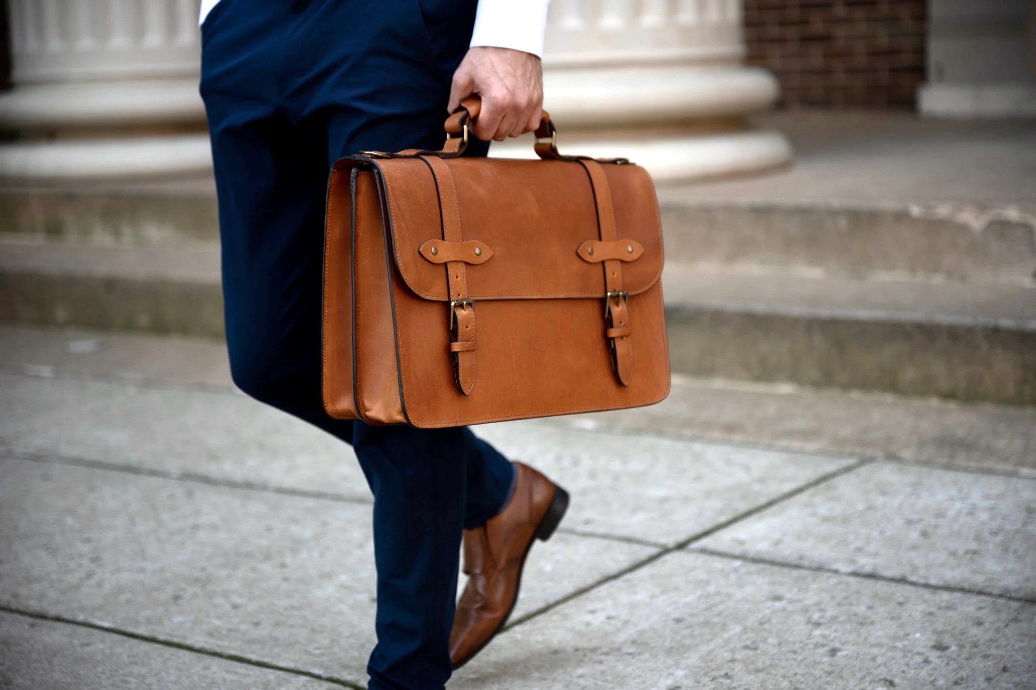 Full Grain Leather Briefcase for Men A Classic Lawyer's Briefcase