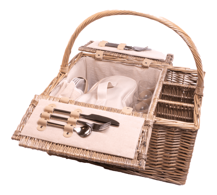 Ludlow Deluxe 4 Person Fitted Picnic Jack Straws Baskets