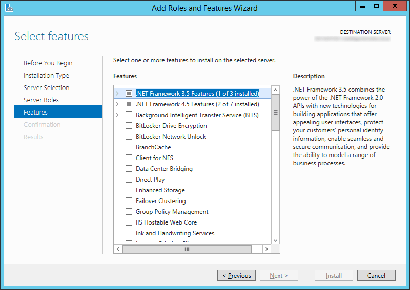 How to install Framework 3.5 on Windows Server 2012 and Windows