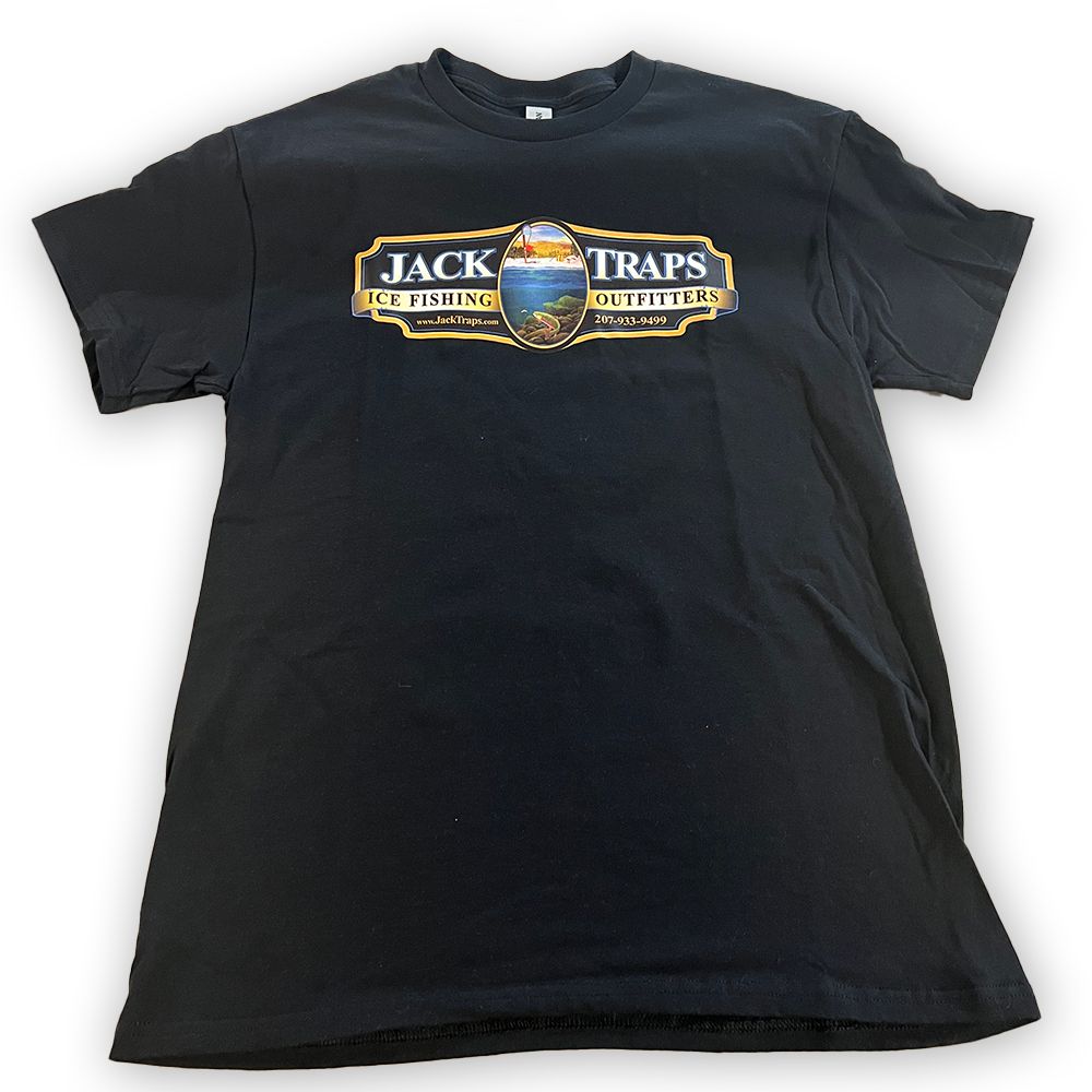 Jack Traps TShirt Black Jack Traps Ice Fishing Traps and Tip Ups