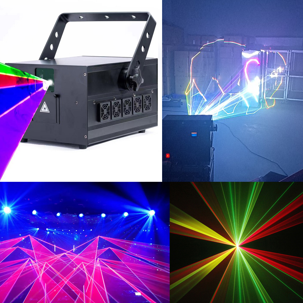 10W DJ Laser Light 30kpps RGB Full Color Animation Beam Laser for Night