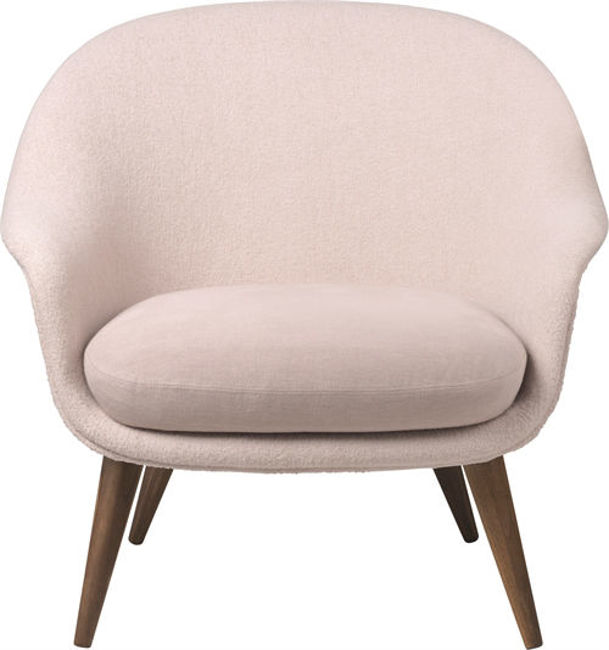 Gubi Bat Lounge Chair Low Back SH 42 cm American Walnut Oiled/Harp 200