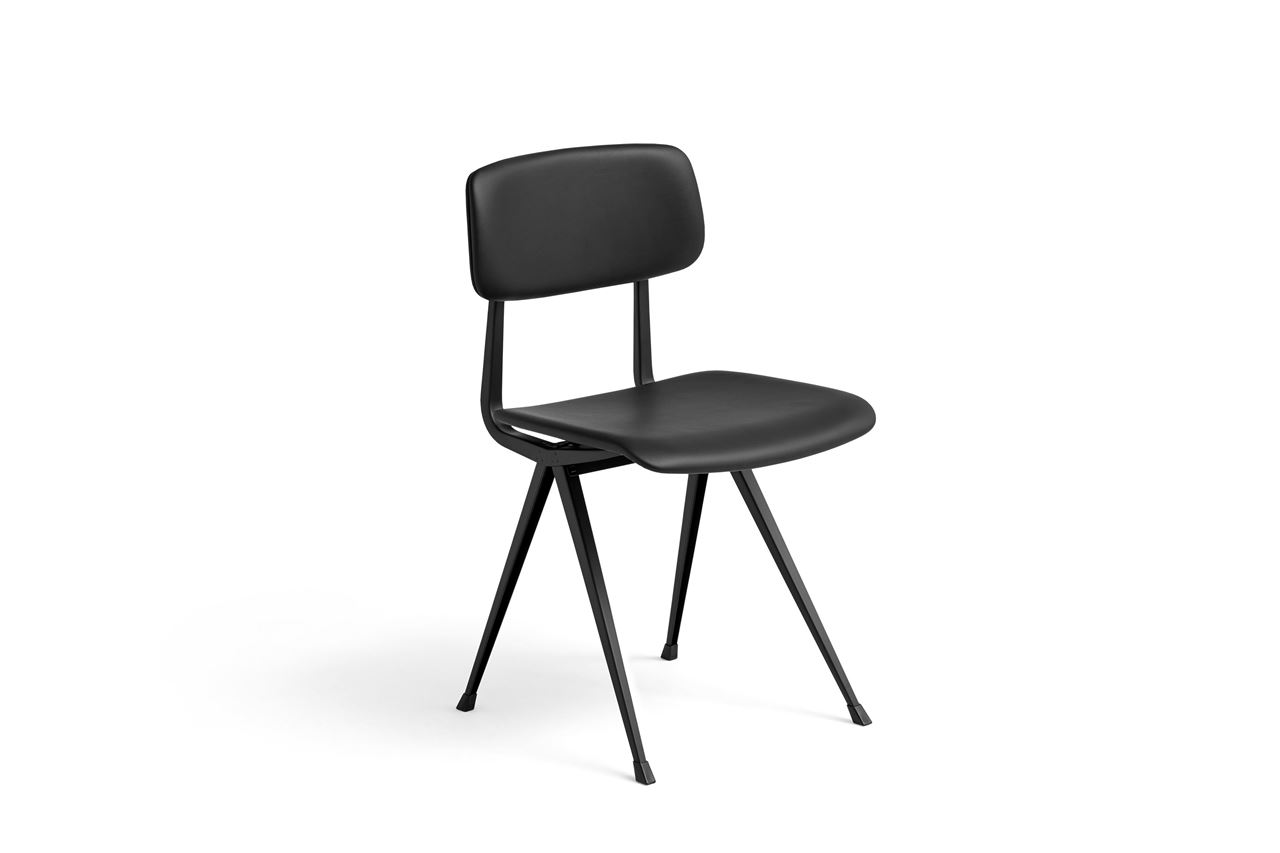 HAY Result Chair Full Upholstery Black Powder Coated Steel/Sense Black