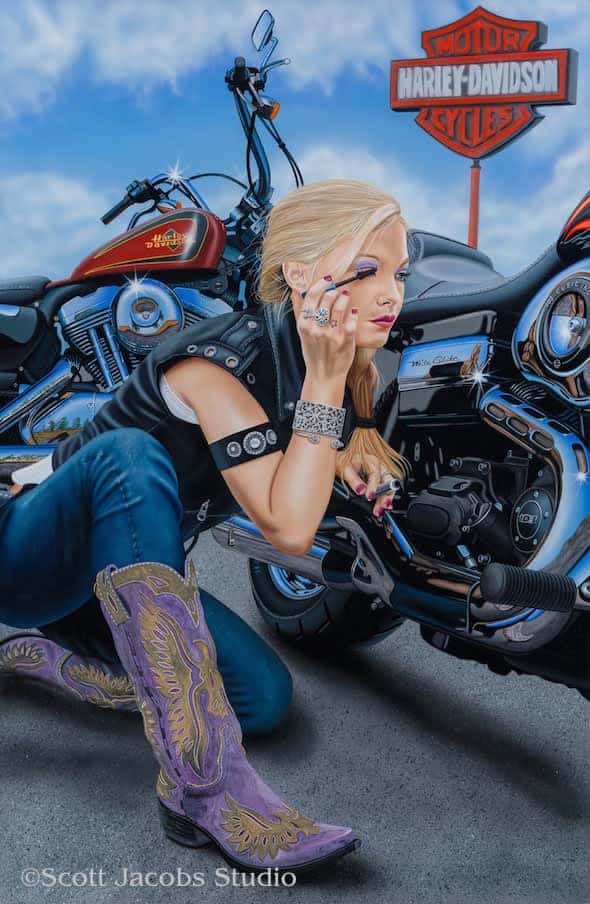 Finishing Touch Harley Davidson Art Jacobs Gallery