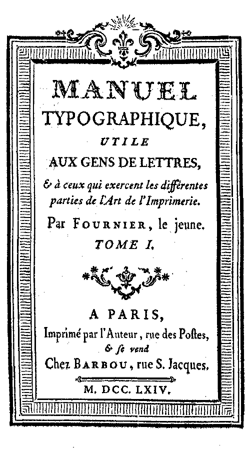 Manuel typographique de Fournier