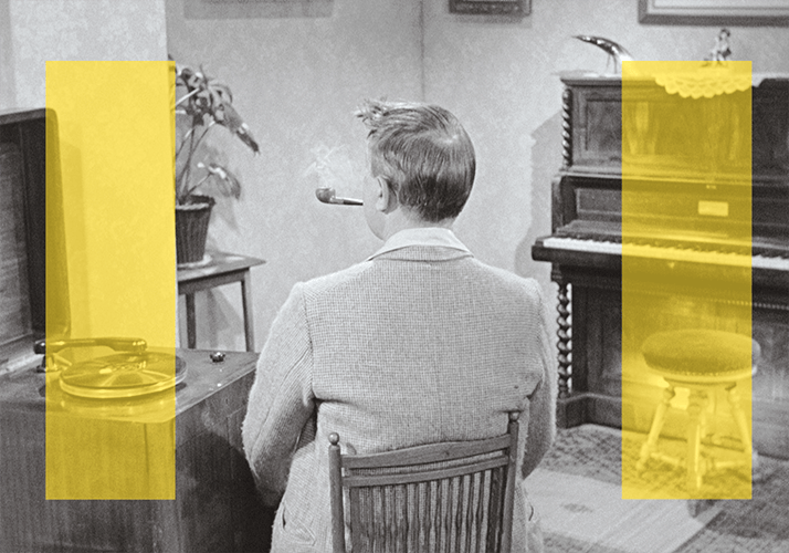 Carte postale inspirée par Les vacances de Monsieur Hulot de Jacques Tati © Tati Trafic 2020
