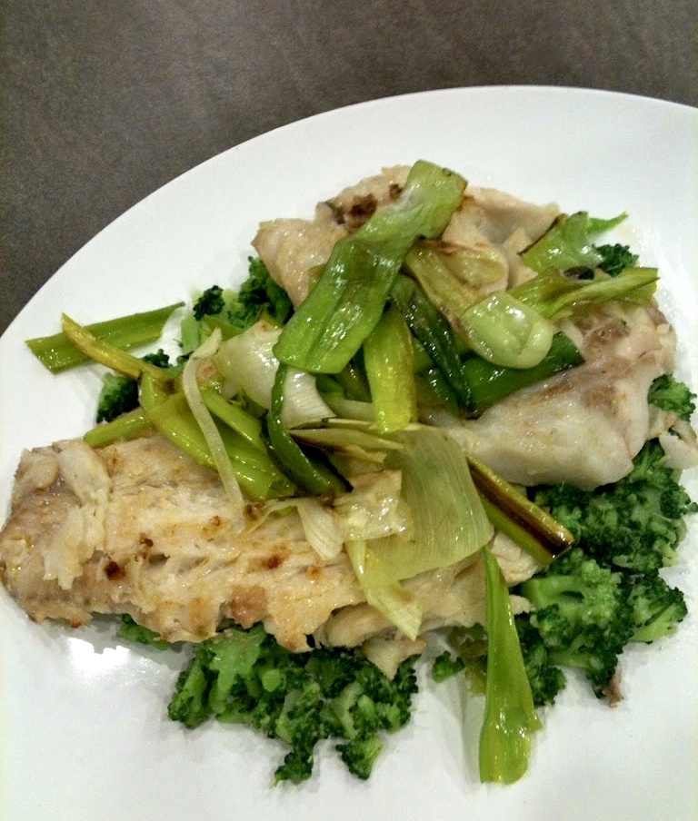 Simple fish recipes Coley with Leeks and Broccoli Potato Cakes