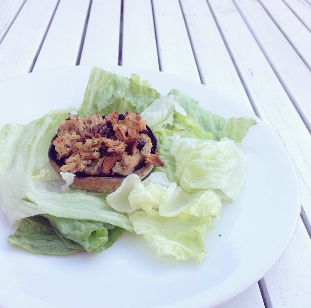 Garlic and breadcrumb stuffed mushroom recipe Jade Green Vegan