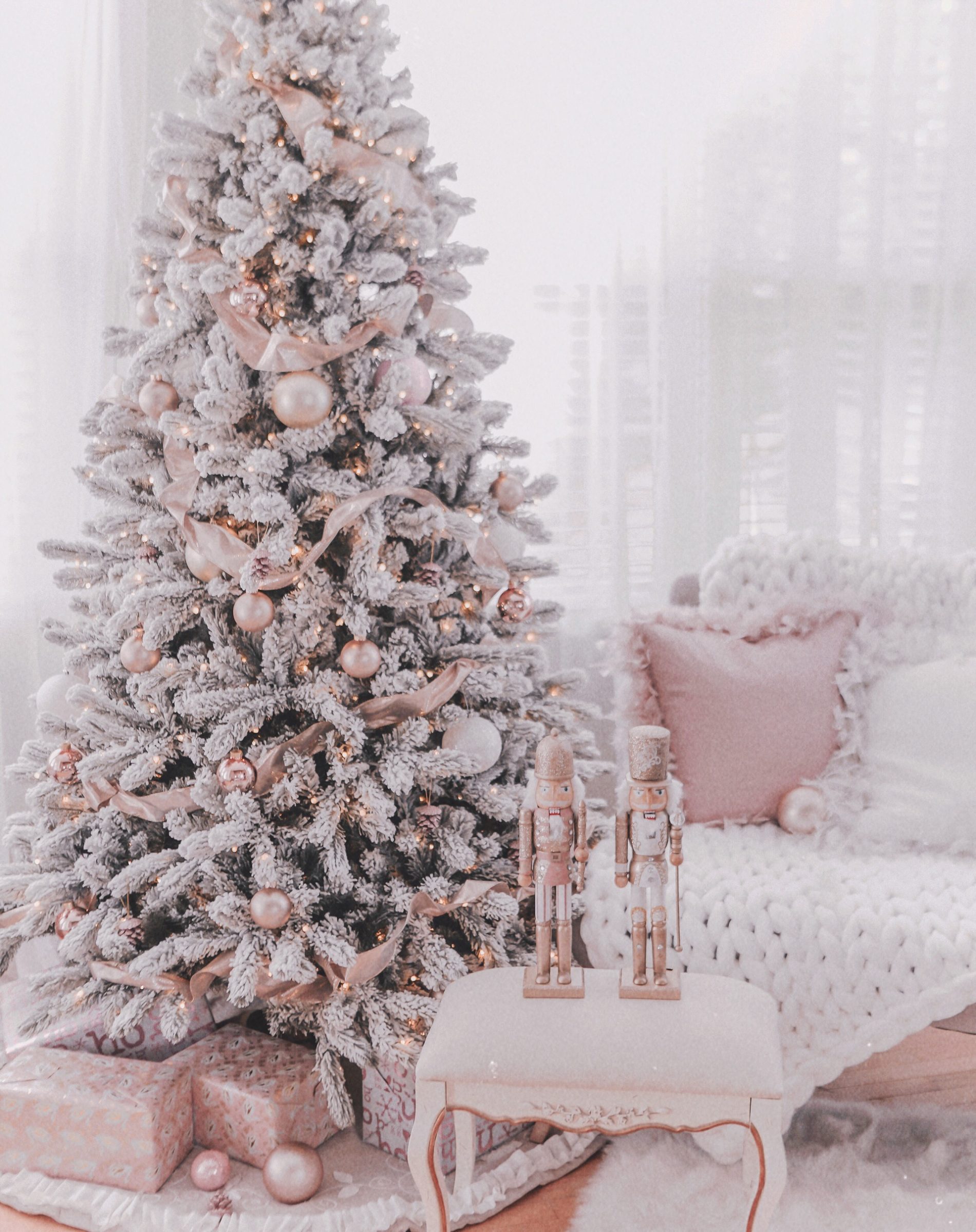 Rose Gold Christmas Tree Blush And Rose Gold Christmas Tree A