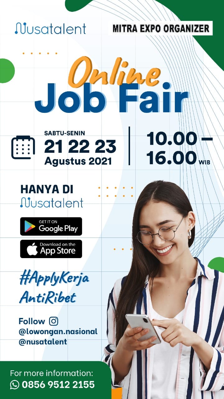 BURSA KERJA ONLINE AGUSTUS 2021 Jadwal Event, Info Pameran, Acara