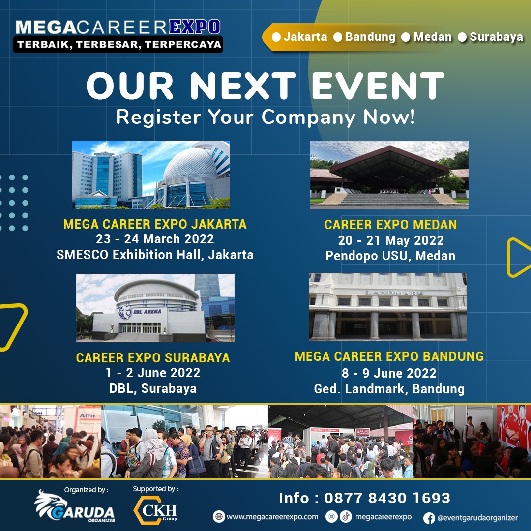 Jadwal Jobfair Offline 2022 – Mega Career Expo Series – Jadwal Event, Info Pameran, Acara & Promo Terbaru