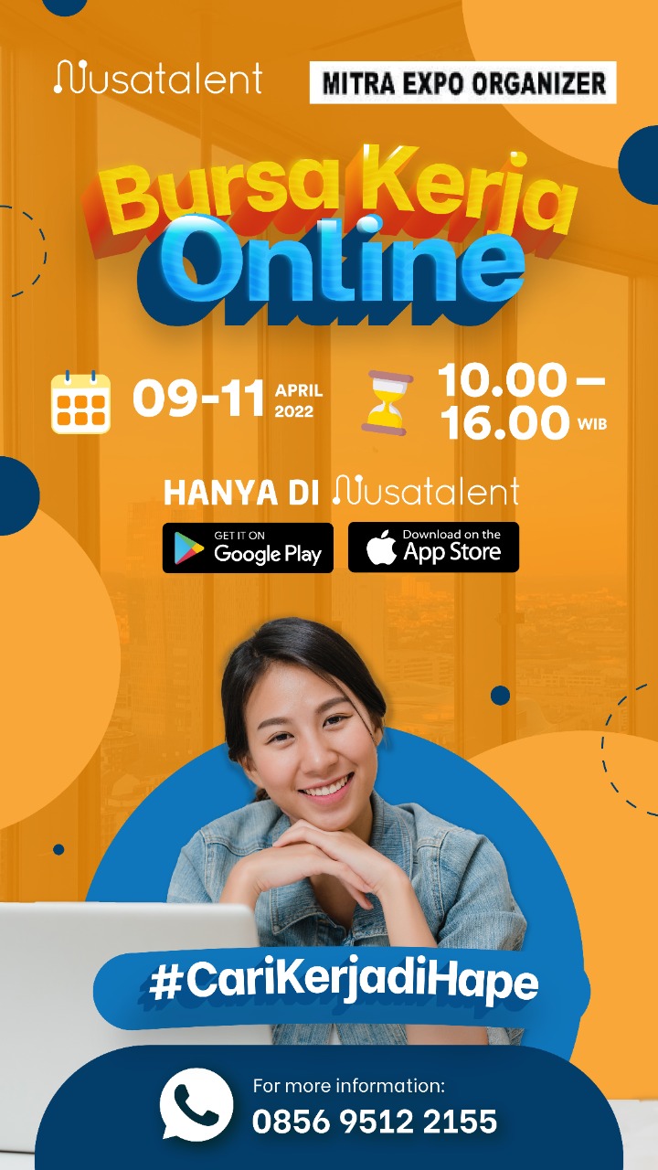 BURSA KERJA ONLINE APRIL 2022 Jadwal Event, Info Pameran, Acara
