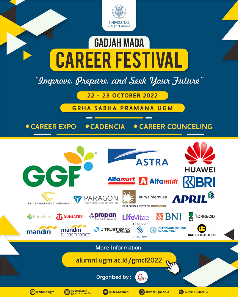 [Job Fair] Gadjah Mada Career Festival Jadwal Event, Info Pameran
