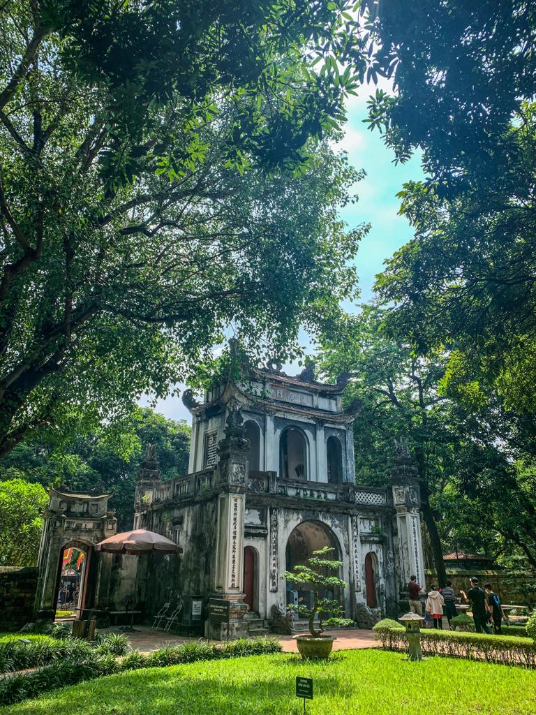 budget travel itinerary - appreciating a preserved structure at temple of literature