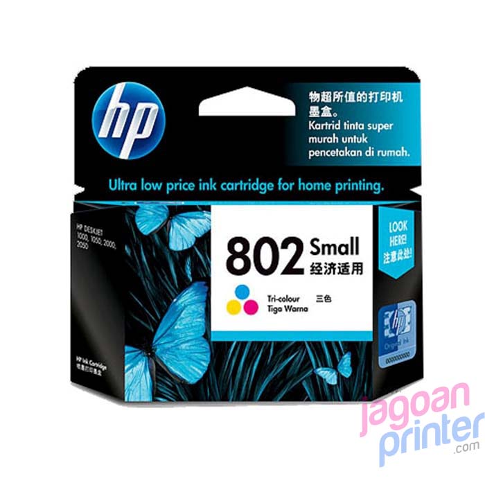 Jual Beli Cartridge Hp 802 Color Small Garansi - Jagoanprinter.com