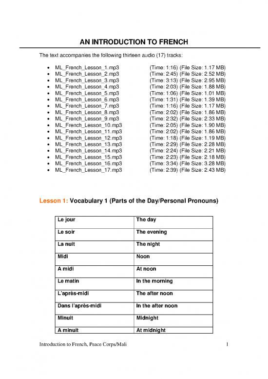 Ml French Language Lessons