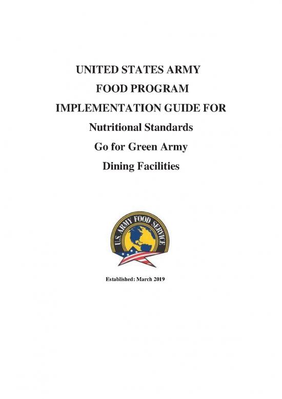 Fish Nutrition Pdf 132808 Implementation Guide For Go For Green Army