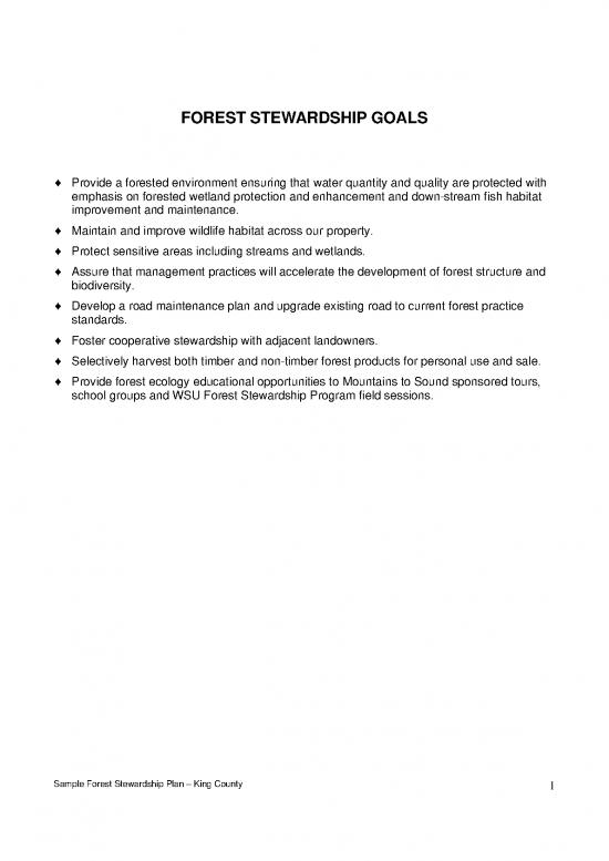 Forestry Management Plan Example 159514 Sampleforestplan