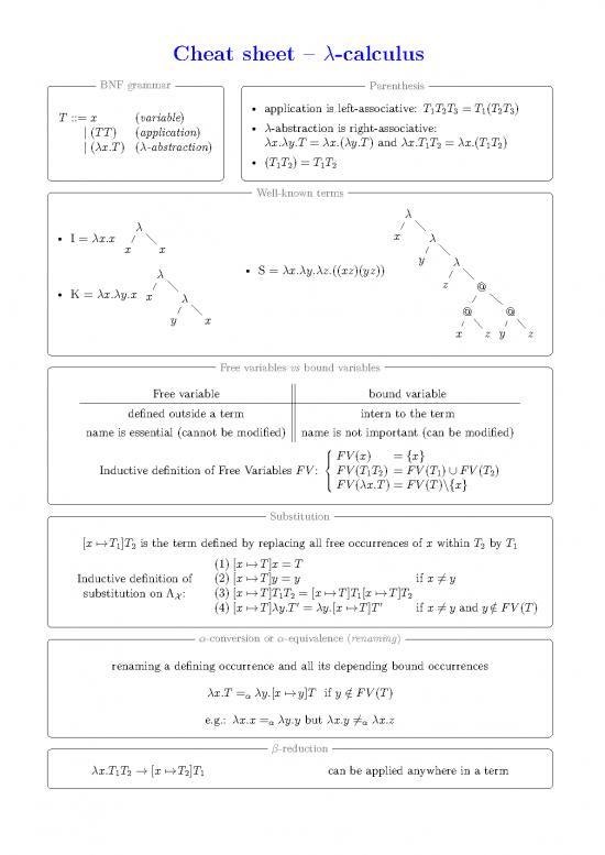 Calculus Pdf 168842 Cheatsheet Lambda