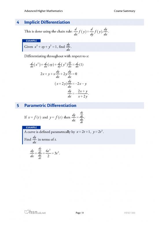 Chain Rule Pdf 171664 Differentiation Hsn