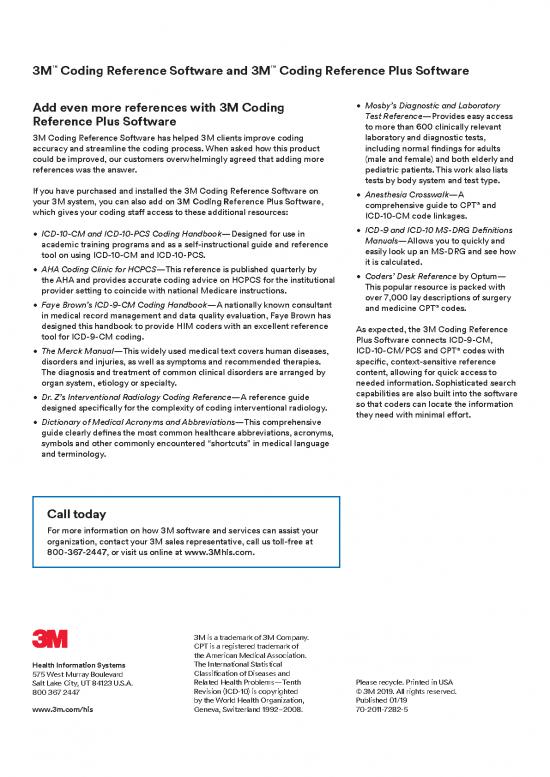 Software Coding Pdf 189552 3m Coding Ref And Refplus Fact Sheet