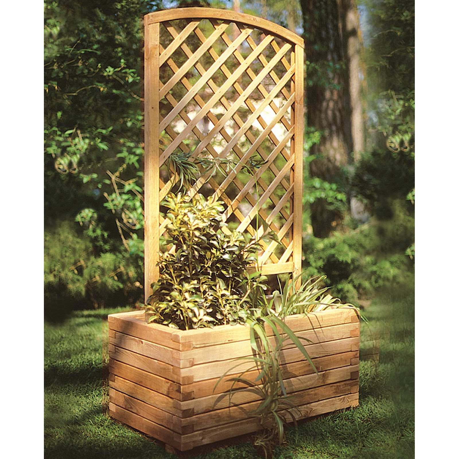 Rectangular Planter with Trellis h120 x 50 x 80 cm Grow your own