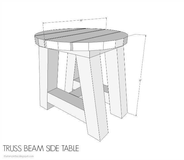 Truss Beam Side Table Free Plans Jaime Costiglio