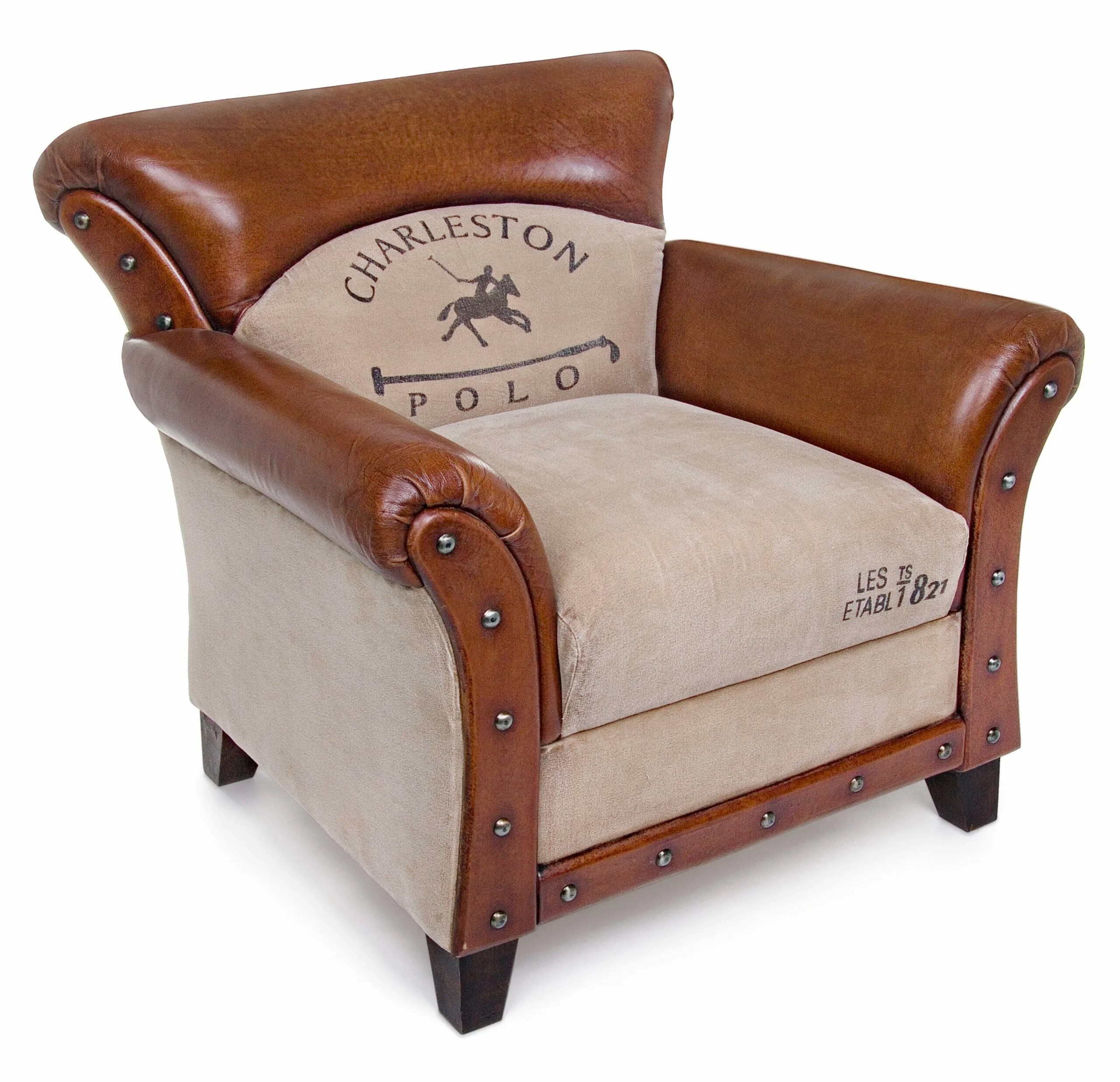 Fauteuil Charleston cuir buffle Bizzotto Jaimeladeco