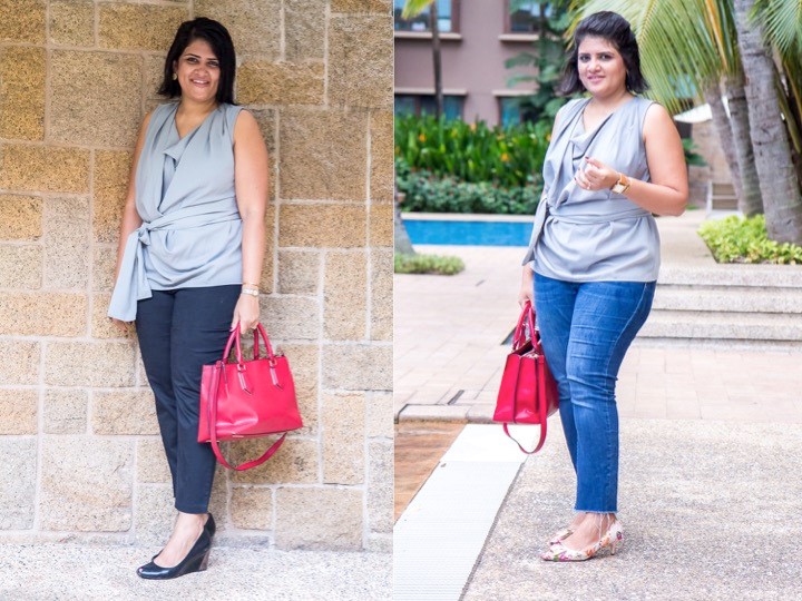 HOW TO WEAR A COWL NECK TOP Jainee Gandhi