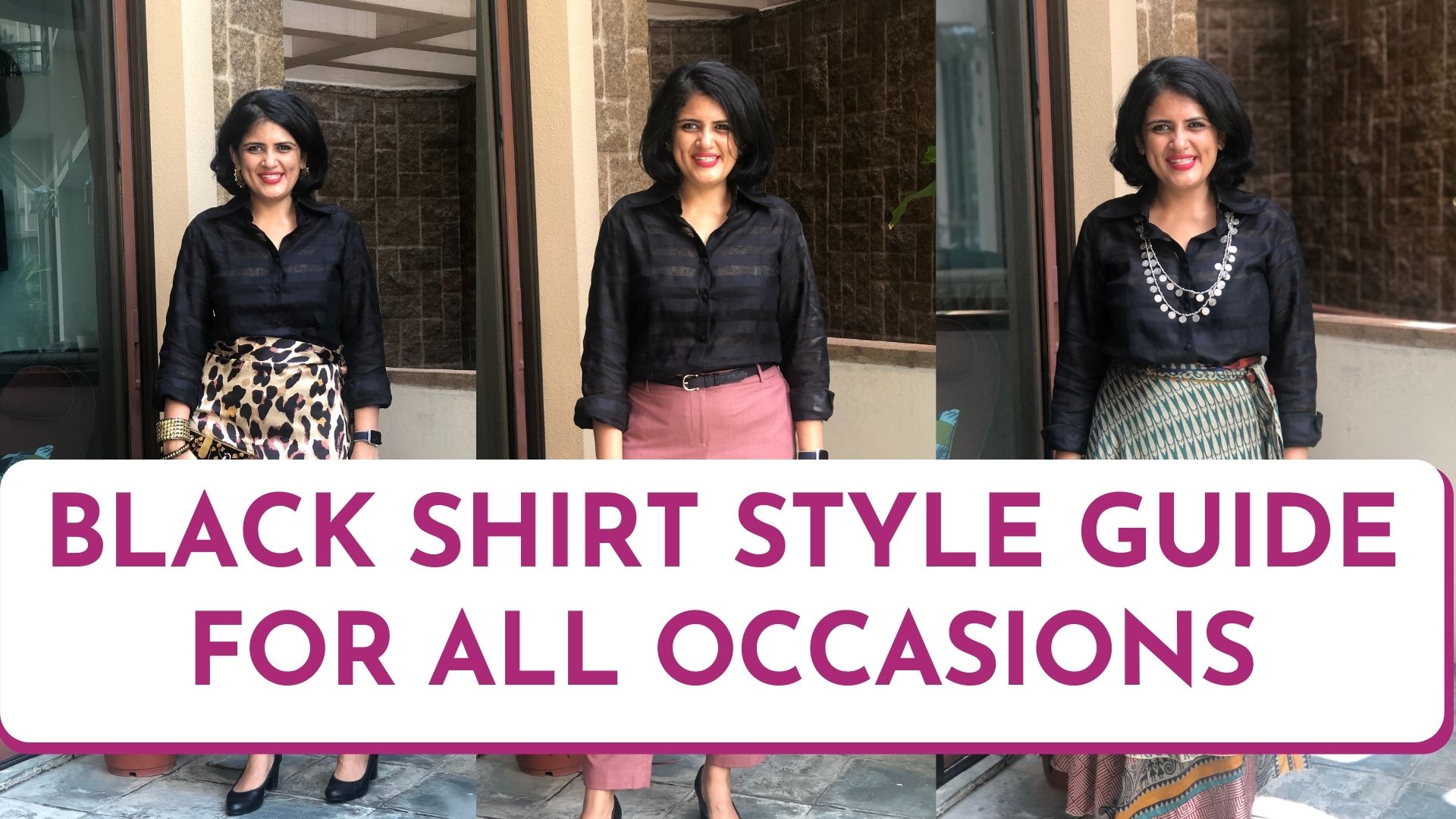 Elegant Ways to Style a Black Shirt Lookbook Jainee Gandhi