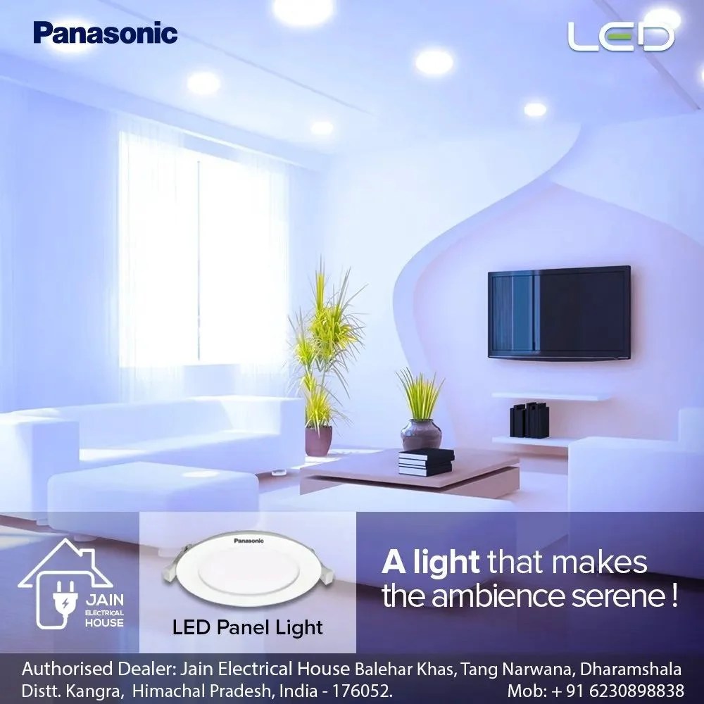 Panasonic 6W PC Panel Light Square with I.D. 3000K (PPAM23063) Jain