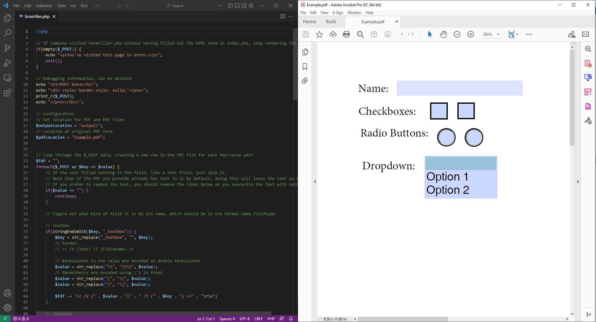 Fill Out a PDF Form Using PHP Tutorial Jake Binstein