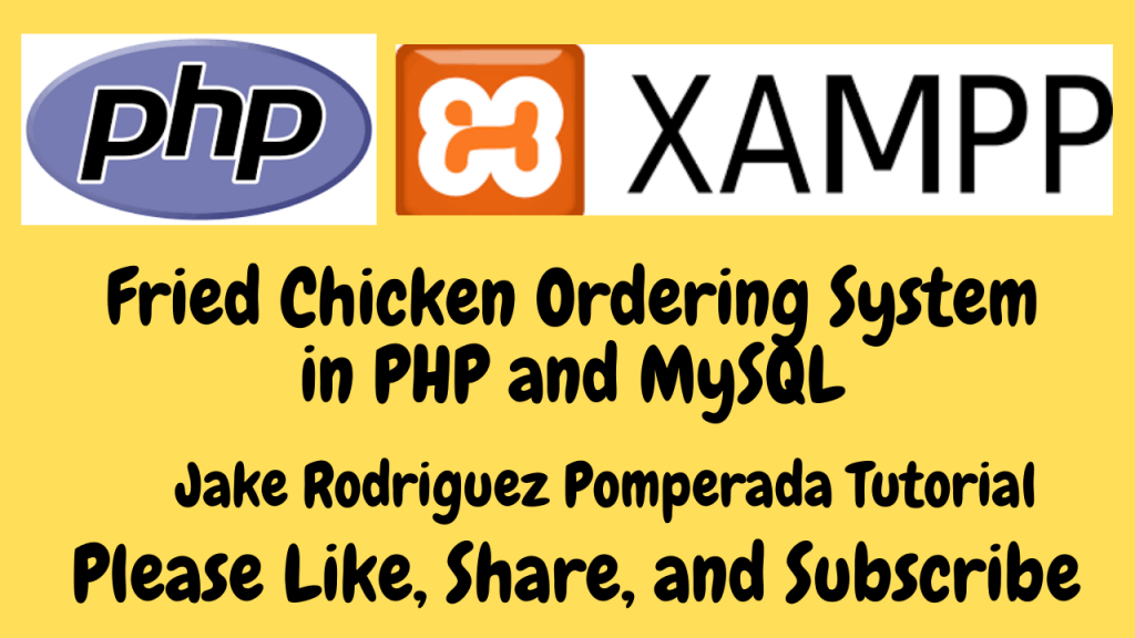 Fried Chicken Ordering System in PHP and MySQL Free Computer