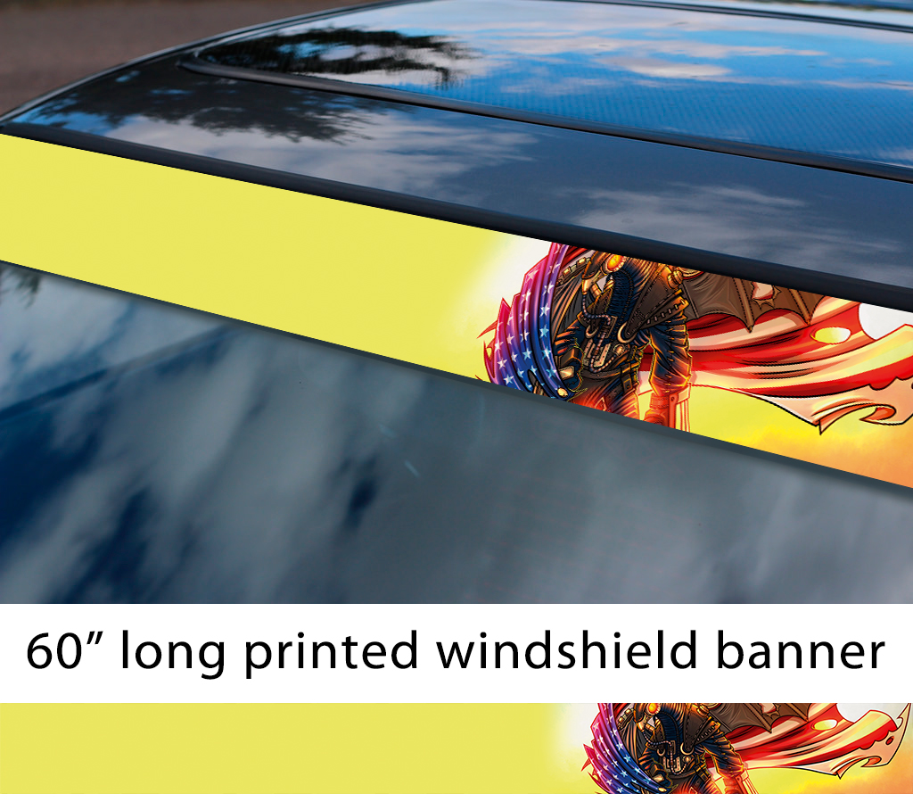 60" Robot Eagle Bioshock USA Flag Star Stripe American Printed