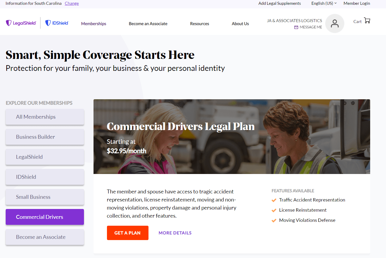 Legal Services JA & Associates Logistics