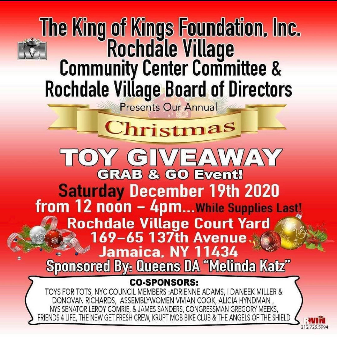 Leroy Ny Christmas Giveaway 2022 The King Of Kings Foundation – Rochdale Christmas Toy Giveaway – Jamaica311
