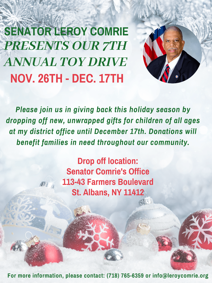 Leroy Ny Christmas Giveaway 2022 New York State Senator Leroy Comrie's 7Th Annual Toy Drive – Jamaica311
