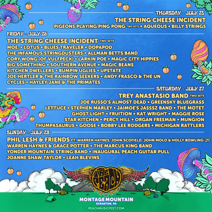The Peach Music Festival Confirms 2019 Daily Schedule
