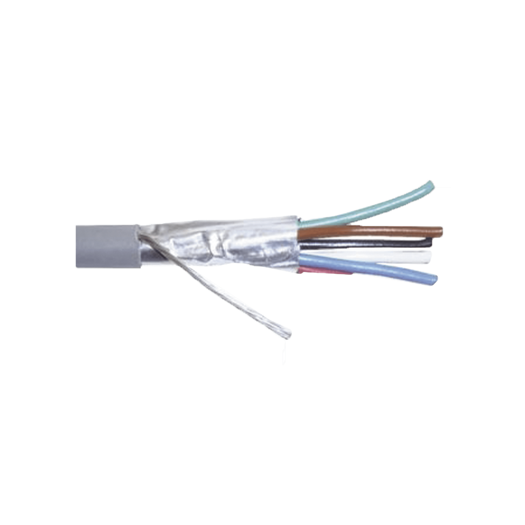 Cable Calibre 22 CMR 6 Conductores Blindado 305 metros Color Gris