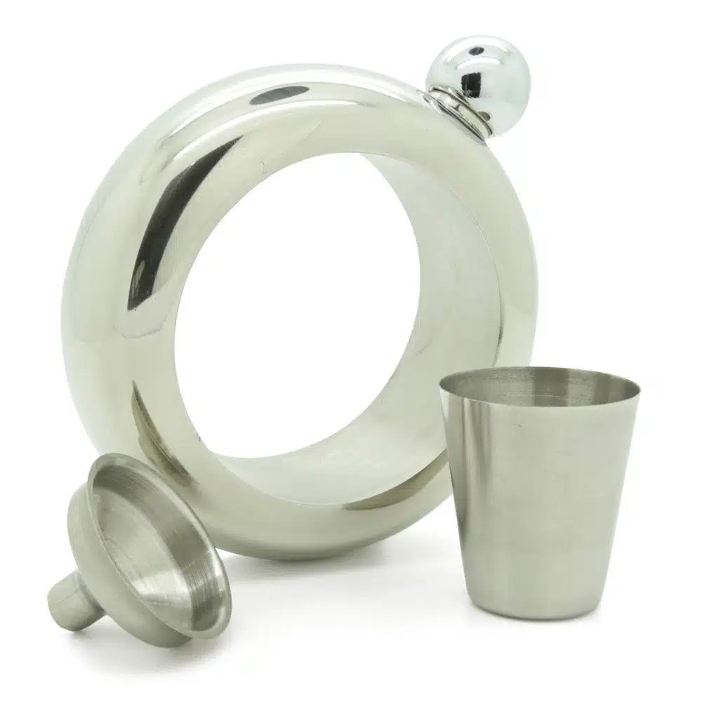 4oz Stainless Steel Bracelet Hip Flask James Butler